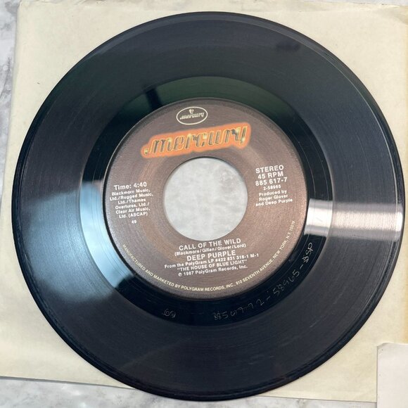 Deep Purple 45 Rock Record Lot of 2 Smoke on the Water / Dead or Alive - Picture 6 of 6